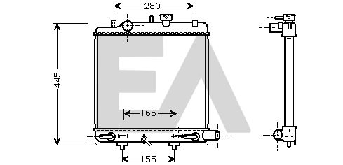 31R52057 EACLIMA Радиатор, охлаждение двигателя