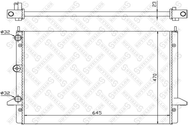 1025242SX STELLOX Радиатор, охлаждение двигателя