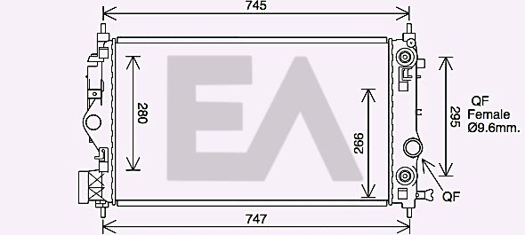 31R54144 EACLIMA Радиатор, охлаждение двигателя