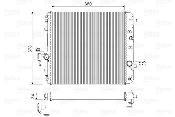 734171 VALEO Радиатор, охлаждение двигателя