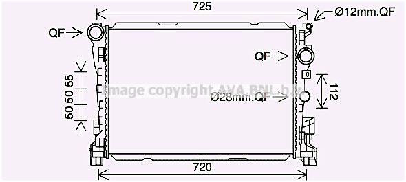 MS2691 AVA QUALITY COOLING Радиатор, охлаждение двигателя