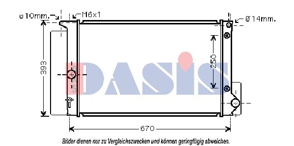 210211N AKS DASIS Радиатор, охлаждение двигателя