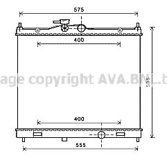 DN2347 AVA QUALITY COOLING Радиатор, охлаждение двигателя