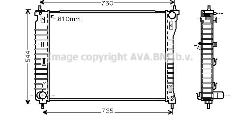 OLA2435 AVA QUALITY COOLING Радиатор, охлаждение двигателя