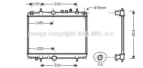 PEA2208 AVA QUALITY COOLING Радиатор, охлаждение двигателя