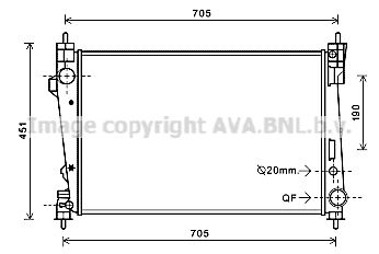 AL2123 AVA QUALITY COOLING Радиатор, охлаждение двигателя