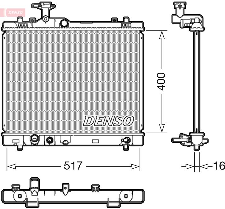 DRM47033 DENSO Радиатор, охлаждение двигателя