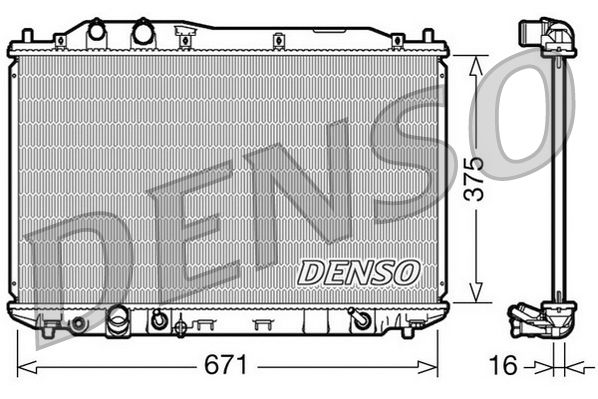 DRM40018 DENSO Радиатор, охлаждение двигателя