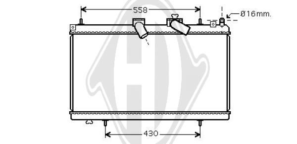 DCM2807 DIEDERICHS Радиатор, охлаждение двигателя