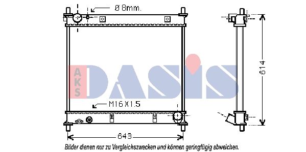 510024N AKS DASIS Радиатор, охлаждение двигателя