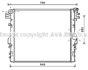 JE2052 AVA QUALITY COOLING Радиатор, охлаждение двигателя