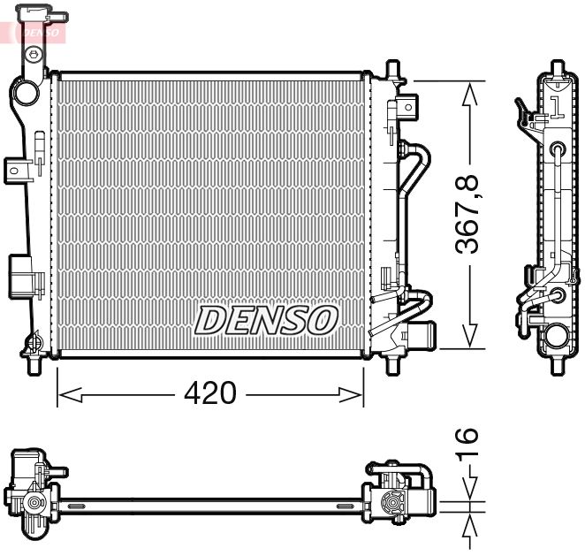 DRM43007 DENSO Радиатор, охлаждение двигателя