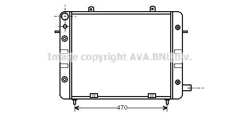 OL2071 AVA QUALITY COOLING Радиатор, охлаждение двигателя