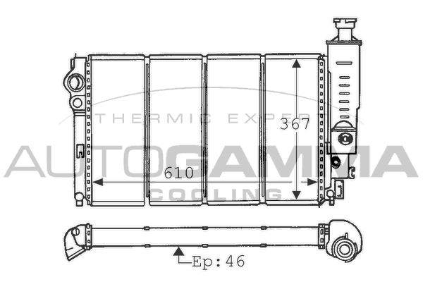 100775 AUTOGAMMA Радиатор, охлаждение двигателя