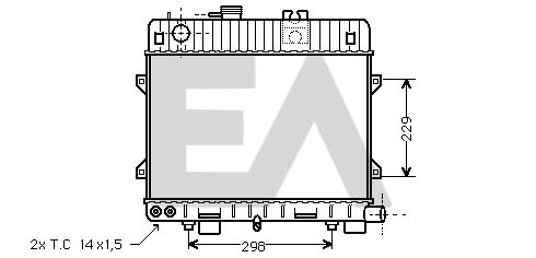 31R07026 EACLIMA Радиатор, охлаждение двигателя