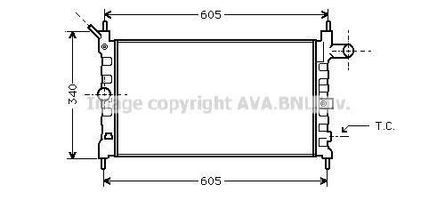 OL2022 AVA QUALITY COOLING Радиатор, охлаждение двигателя