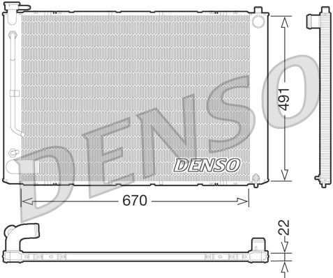 DRM51011 DENSO Радиатор, охлаждение двигателя