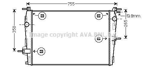 RTA2573 PRASCO Радиатор, охлаждение двигателя