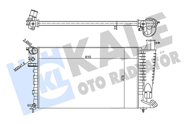 356290 KALE OTO RADYATÖR Радиатор, охлаждение двигателя