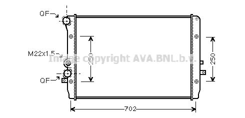 VNA2193 AVA QUALITY COOLING Радиатор, охлаждение двигателя