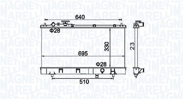 350213177200 MAGNETI MARELLI Радиатор, охлаждение двигателя