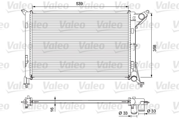 701730 VALEO Радиатор, охлаждение двигателя