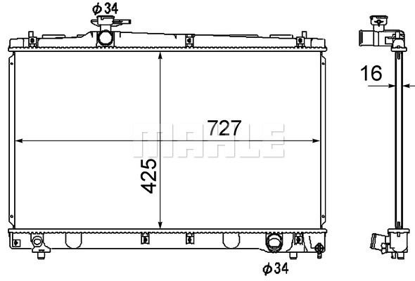 CR1866000S MAHLE Радиатор, охлаждение двигателя