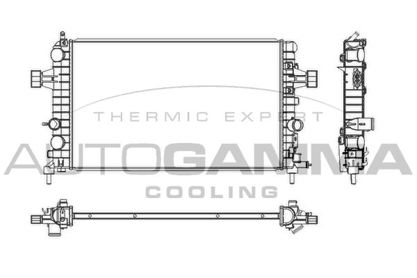 103628 AUTOGAMMA Радиатор, охлаждение двигателя