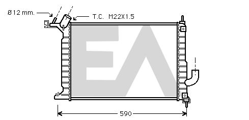 31R54187 EACLIMA Радиатор, охлаждение двигателя