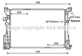 MS2652 AVA QUALITY COOLING Радиатор, охлаждение двигателя