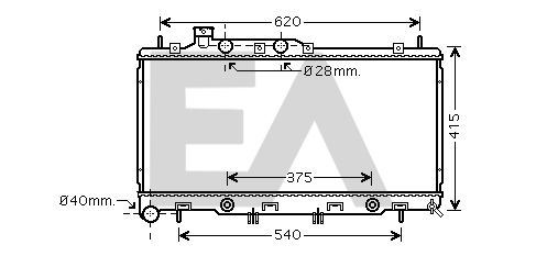 31R68037 EACLIMA Радиатор, охлаждение двигателя