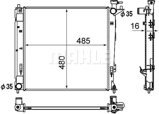 CR1893000S MAHLE Радиатор, охлаждение двигателя