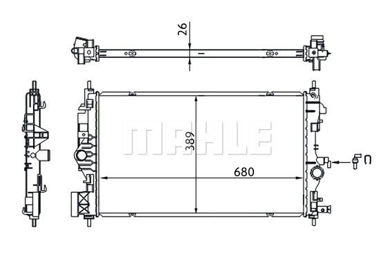 CR1697000S MAHLE Радиатор, охлаждение двигателя