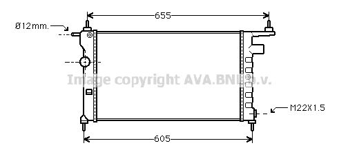 OLA2183 AVA QUALITY COOLING Радиатор, охлаждение двигателя