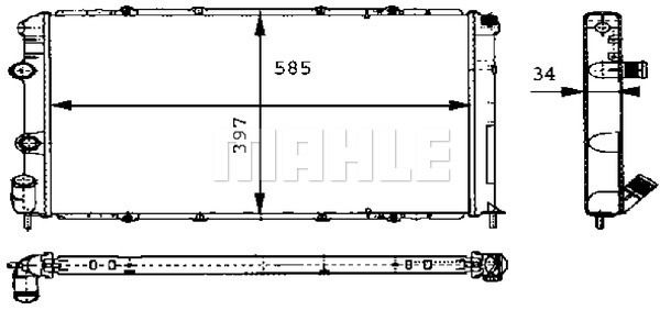 CR434000S MAHLE Радиатор, охлаждение двигателя