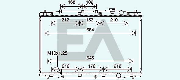 31R26106 EACLIMA Радиатор, охлаждение двигателя