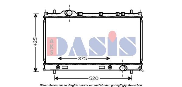 520096N AKS DASIS Радиатор, охлаждение двигателя