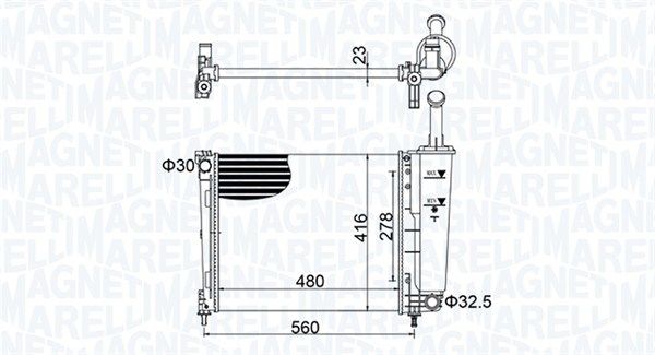 350213155700 MAGNETI MARELLI Радиатор, охлаждение двигателя