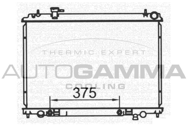 104858 AUTOGAMMA Радиатор, охлаждение двигателя