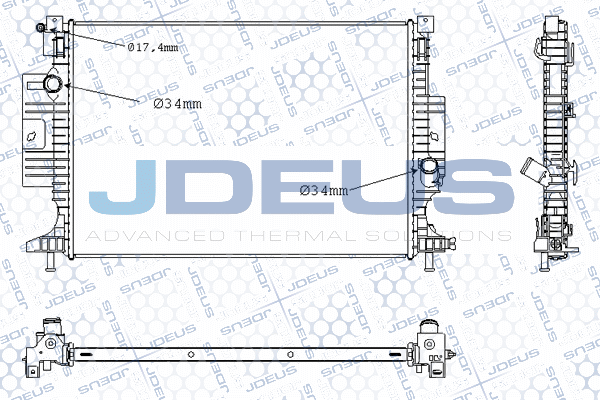 M0120660 JDEUS Радиатор, охлаждение двигателя