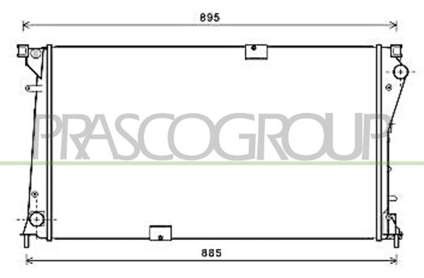 DS952R005 PRASCO Радиатор, охлаждение двигателя