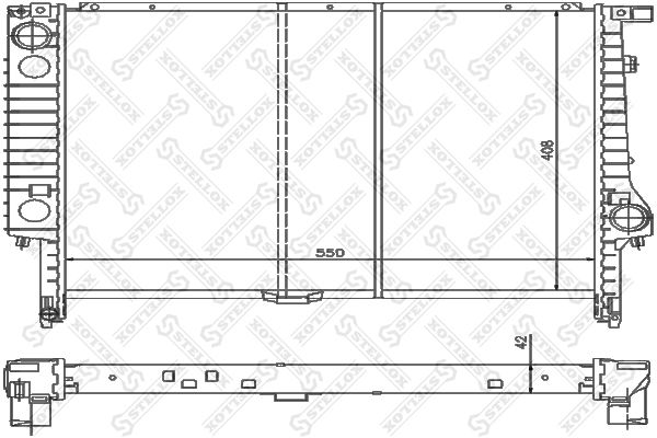 1025583SX STELLOX Радиатор, охлаждение двигателя