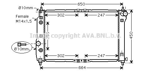 DWA2068 AVA QUALITY COOLING Радиатор, охлаждение двигателя