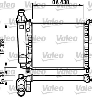 732004 VALEO Радиатор, охлаждение двигателя