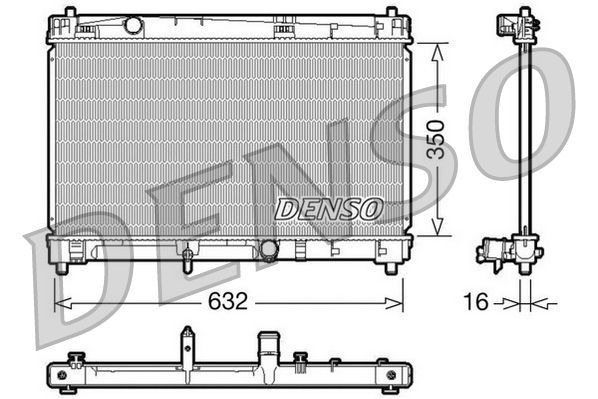 DRM50009 DENSO Радиатор, охлаждение двигателя