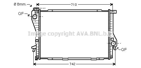 BWA2233 AVA QUALITY COOLING Радиатор, охлаждение двигателя