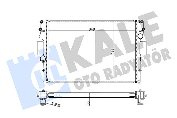 341985 KALE OTO RADYATÖR Радиатор, охлаждение двигателя