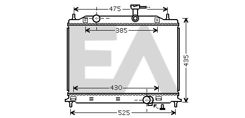 31R36024 EACLIMA Радиатор, охлаждение двигателя