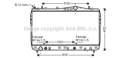 DWA2074 AVA QUALITY COOLING Радиатор, охлаждение двигателя