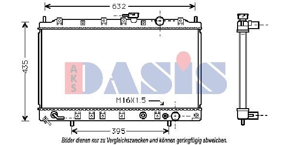 140042N AKS DASIS Радиатор, охлаждение двигателя